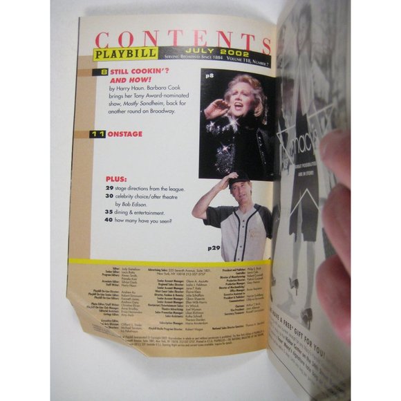 Noises Off Playbill Nothing On July 2002 Patty Lupone Peter Gallagher Easton - Picture 3 of 11